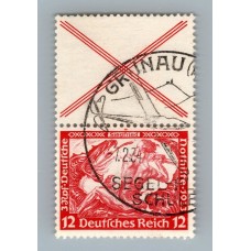 ALEMANIA 1933 ESTAMPILLAS SE-TENANT ZUSAMMENDRUCKE USADAS QUE SON MUCHO MAS ESCASAS MI S114 MUY RARA 150 EUROS